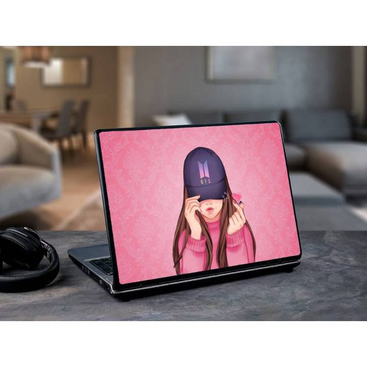 BTS%20lover/%20BTS%20Art%20girl%20%20Laptop%20Skin%20Vinyl%20Sticker%20Decal,%2013%2013.3%2014%2015%2015.4%2015.6%20inch%20Laptop%20Skin%20Sticker%20Cover%20Art%20Decal%20Protector%20Fits%20All%20Laptops%20-%20Image%202