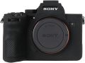 Camera Case for Sony A74 A7M4 A7IV- Protective Silicone DSLR Skin Cover, Detachable Cage, Shockproof, Dustproof Black. 