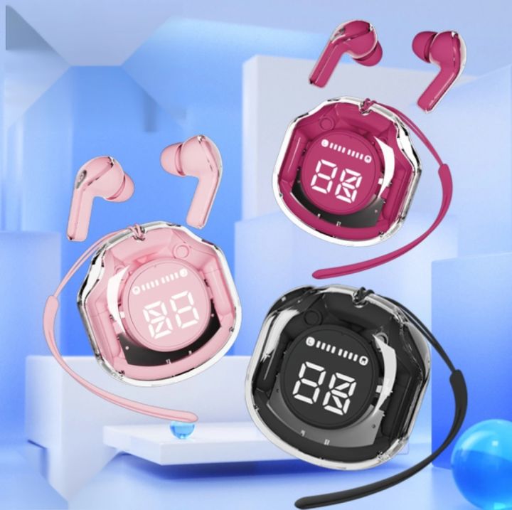 Air 39 Wireless Earbuds Transparent Bluetooth 5.3, Heavy Bass Stereo