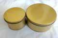 Steel Empty Tins, Golden Tin bid boxes wedding jewelry boxes tins Candle jars Candle. 