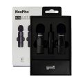Wireless Microphone NeePho N36 | Noise Cancelling 2-in-1 Single & Double Mic for Type-C, iOS, Android, USB, AUX | Vlogging, Podcast & Interview. 
