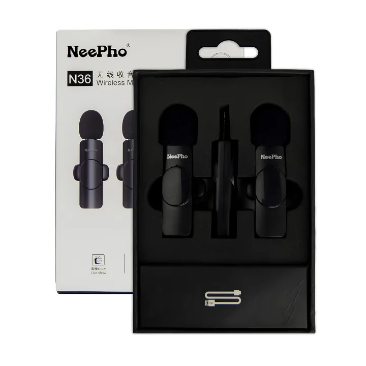 Wireless%20Microphone%20NeePho%20N36%20%7C%20Noise%20Cancelling%202-in-1%20Single%20&%20Double%20Mic%20for%20Type-C,%20iOS,%20Android,%20USB,%20AUX%20%7C%20Vlogging,%20Podcast%20&%20Interview%20-%20Image%207