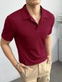 Textured Waffle Knitted Polo T-shirts for Men - 2025 Men’s knitted Polo T-shirt - Stylish Men’s Polo Tshirt - Polo T-shirts for Men. 
