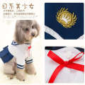 Pet JK Uniform Clothes Cat Dog Cute Shirt Skirt Teddy VIP Thin Princess Dress. 