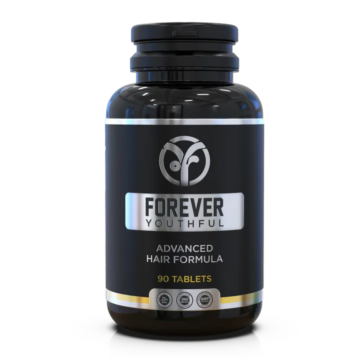 DHT Blocker Hair Vitamins - Best Results - 90 Tablets - Forever Youthful