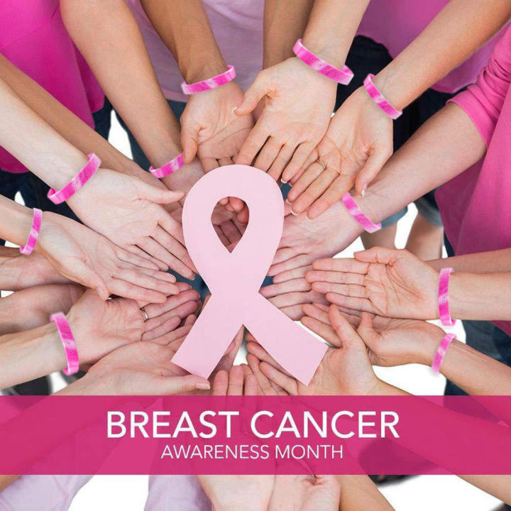 Awareness Pink Ribbon Wristbands Supportive Decorative Pink  Cancer Awareness Wristbands Ribbon Silicone Pink Ribbon Bracelet for  Events  Cancer Survivors Health Awareness Campaigns Charity Walks Or