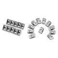 10 Pcs 2020 Aluminum Corner Bracket, L Shape Right Angle Joint Bracket Fastener (20mmx 20mm x 17mm) & 100 Pcs M5 Hammer Nut Carbon Steel Aluminum Connector T Fastener Sliding Nut. 