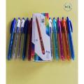 One Pack of PIANO Silk Needle Point Pens (10 Pcs) - Blue. 