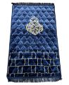 Grey Val-vet Foam Print Embossed Jai namaz / Janamaz / Prayer Rug / Prayer Mat. 