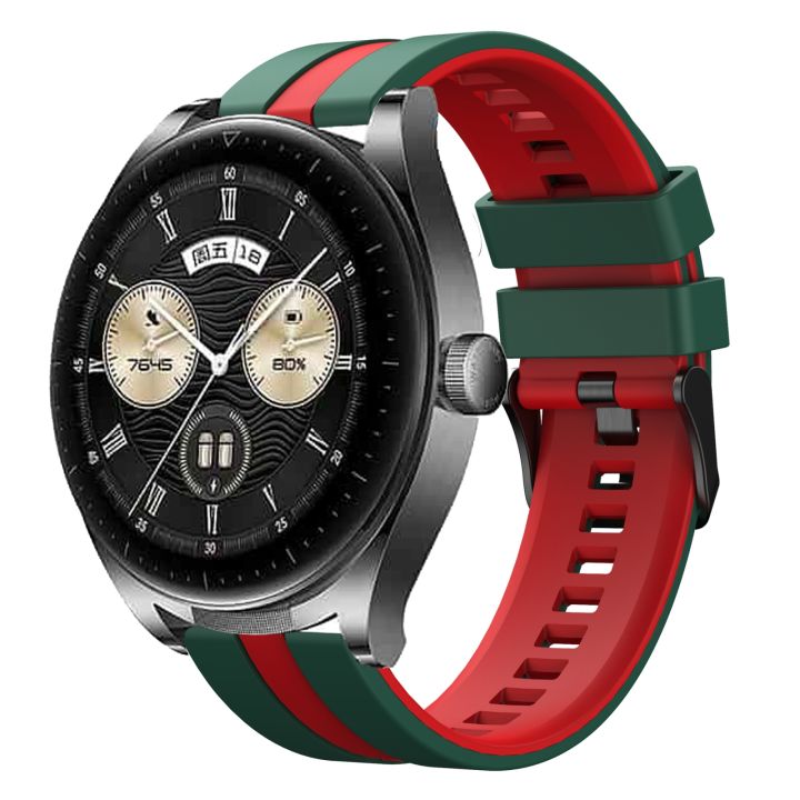 22mm Two Color Sports Silicone Watch Band For Huawei Watch Buds