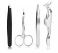 4pcs  Mini Slant and Point Tip Tweezer - Tweezers Set for Eyebrows, Facial Hair, Ingrown Hairs. 