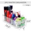 Fast Forward Fridge Organizer  (Pack of 2)  Refrigerator Organizer Bins for Freezers, Countertops, and Cabinets | Pantry Organization in Small, Medium & Large Sizes. 