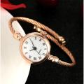 Stainless Steel Bracelet Style Bangle Small Dial Watch With Box For Women & Girls. 