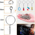 75pcs Keychain Open Jump Rings Eye Pins Jewelry Making Accessories Art Kits for DIY Epoxy Resin Key Chain Key Ring Pendants. 