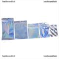 FW++ 10Pcs Iridescent Zip Lock Pouches Cosmetic Plastic Holographic Zipper Bags. 