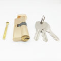 Golden door handle lock cylinder, door lock cylinder. 