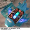 Musical Airplane With Lights And Music Cartoon Airplane With Bump And Go Toy Aeroplane 3d Lightning With Poems Available In 2 Colours Blue & Pink - Best Gift For Toddlers , Kids - Boys And Girls. 