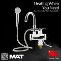 Adjustable Electric Kitchen Faucet with Instant Heating - Hot & Cold Temperature Control Tap and Warm Water Heater. 