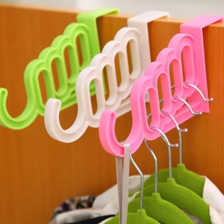 Pack%20of%202%20-%20Random%20Color%20%7C%20Multifunctional%20Durable%204%20Holes%20&%201%20Hook%20Door%20Hanger%20%7C%20Shawls%20Hanger%20%7C%20Multi%20Hooks%20Hanger%20%7C%20Wardrobe%20Over%20Door%20Hanging%20%7C%20Mini%20Plastic%20Hook%20Hanger%20%7C%20Towel%20Hanger%20%7C%20SJR%20Collections%20-%20Image%203