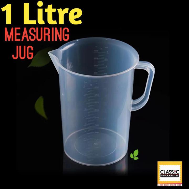 1 Liter Clear Plastic Graduated Measuring Jug For Baking Beaker Liquid Measure Jug Cup Container 1000ml 1 Litre