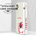 Jizetin for iPhone 13 Pro Case Side Design Phone Cover Lotso Toy Story 3 Cover Square Edge Pattern Liquid Silicone Trend Case. 