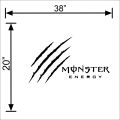Car Side Door Stickers Monster Energy Scratch Sticker - Both Sides. 