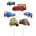 Cars Theme Cake Toppers - Cake Toppers - Blue Colors - Boys Theme - Pack Of 6 Cake Toppers. 