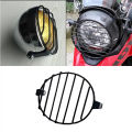 Classic Vintage Cafe Racer Motorcycle Headlight Grill 7inches 7 Lines, Lamp Mask Metal Wire Mesh. 