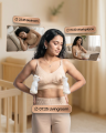Ornavo 2 In1 Breast Pump Bra & Nursing Bra, soft and cozy Breast Pumping Bra For Effortless hands free pumping, Maternity Breastfeeding Bra With Extender, Works With All Types Of Breast Pumps, for both pre and post partum. 