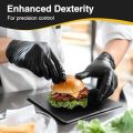 Black Nitrile Gloves Disposable 2 to 100 Pcs – Powder Free & Latex Free, Durable, Waterproof & Thick | For Kitchen, Cooking, Cleaning, DIY, Mechanical, Laboratory, Scientific & Educational Learning Use Alternative to Blue Nitrile. 