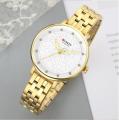 CURREN Luxury Bran Analog Quartz Stainless Steel Waterproof Wrist Watch For Girls With Brand Box-9046. 