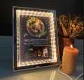 Magic Mirror LED Photo Frame | Birthday Gift Photo Frame | 3D Effect Frame with Lights | Photo Frames | magic mirror photo frame with led light | Couple Gift Frame | Frame Size Length is 10 Inch & Width is 8 Inch. 
