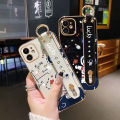 YIWESAN For vivo Y20s Case With Wristband New Design Phone Case For Girl Women Thin Pattern Fashion Astronaut Shockproof Plating Silicone Casing Full Cover SoftCase Protection Cases. 