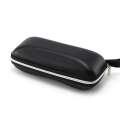 Doctord leather hard shell black shock-absorbing sunglasses holder folding travel backpack sturdy zipper glasses case reading organizer. 