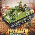 Kuyu KY7029 Assembled Building Blocks Military M7 Priest Howitzer Field Equipment Officer Minifigure Tank Armored Corps. 