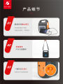 KTS 1837 Portable Bluetooth Speaker 4 Inch with LED Light FM Radio USB SD Card Support and Solar Charging. 
