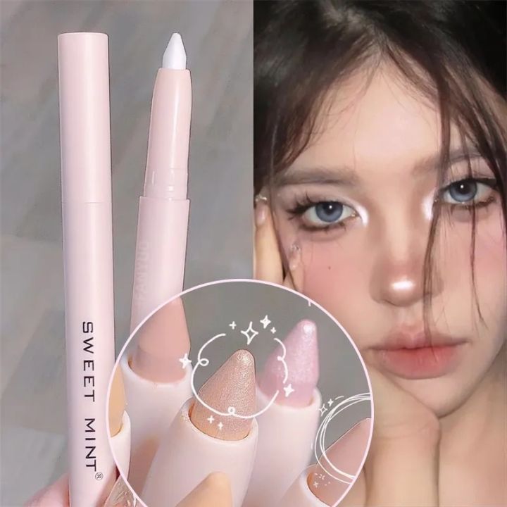 Glitter Lying Silkworm Highlighter Pencil Longlasting Brightening Eyes Corner Pearlescent White Eyeshadow Pen Shiny Eye Cosmetic