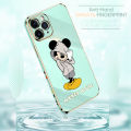 (Free Lanyard) Luxury 6D Plating Case for Vivo Y17 Phone Cases Cartoon Cool Mouse Side Print Soft Silicone Square Back Cover. 