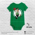 Customized NBA Prints on Baby Onesie (Boston Celtics). 