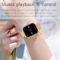 ladies luxury smart watch in rose gold best gift. 
