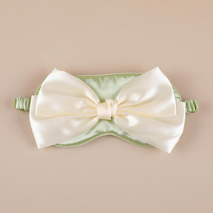 Simulated Silk Bow Eye Mask Shading Sleep Eye Cover Thin Breathable ...