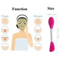 Silicone Face Mask Applicator, 2 in 1 Double-Sided Facial Scrubber Brush Tool, Double-Head Manual Cleansing Brush for Deep Gentle Exfoliating (PACK OF 1). 