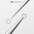 German Ultra-fine No. 5 Ingrown Hair Tweezers Needle Tool Nose Pointed Tips Eyebrows For Blackhead Removal Acne Clip Extractor. 