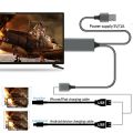 MHL , HDMI Cables Adapter USB 3.0 to HDTV Cable, Wire Dongle USB Male + USB Female to HDMI Male 1080P HDTV Mirroring Cable Compatible with ios/lphone/lpad/S9/S8/Note 8 and More Steaming Sharing. 