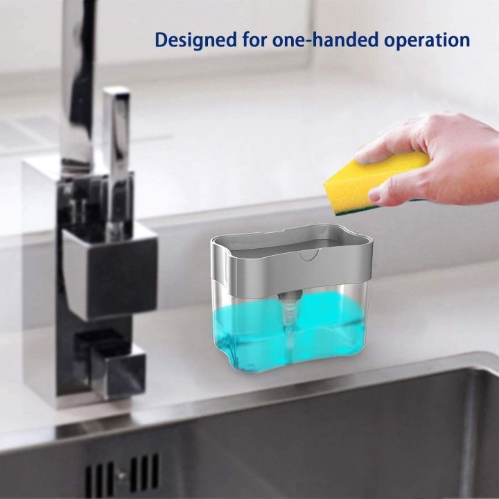 Dish%20Soap%20Dispenser%20for%20Kitchen%20Soap%20Pump%20Dispenser%202%20in1%20Sponge%20Holder,%20Instant%20Refill%20Durable%20Rustproof%20Counter%20Top%20Sink%20Dispenser,%20(Grey)%20-%20Image%206