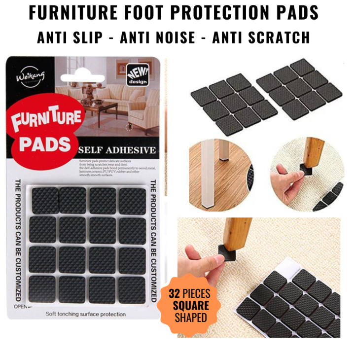 Furniture Pads, Thick Non-Slip Pad Foot Cover Self-Furniture Gripper - Stops Slide - Adhesive Pads – Protectors
