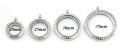 Wholesale waterproof floating charm locket necklace 20mm 25mm 30mm 316L Stainless Steel memory locket pendant for women. 