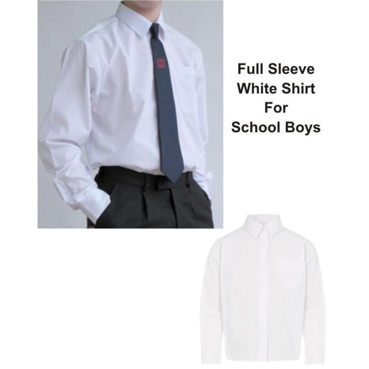 School Shirt for Boys 20 Number 4-5 Years Boys - White - White Shirt 20 Number Full Bazoo