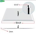 Large Square Shower Head, 6 Inches rain shower head 6x6, High Pressure Ultra Thin Rainfall Bath Shower Head with Silicone Nozzle, Rotatable Rainfall Shower Head, Bathroom Top Spray Head. 