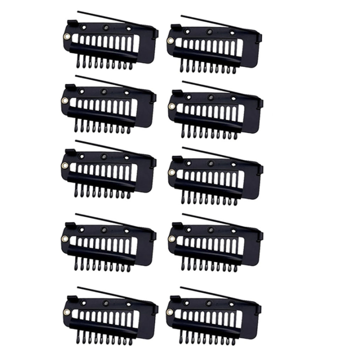 Pack of 10 Strong Chunni Clips with Safety Pin, Easy to Use with Dupatta, Hijab & Tikka Setting Durable Easy to Use Black